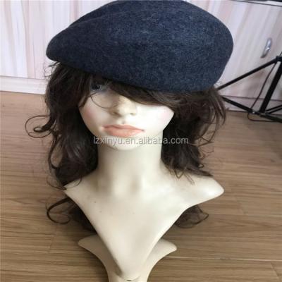 China Character Manufactures Wholesale Custom Round 100% Wool Beret Hats For Women for sale