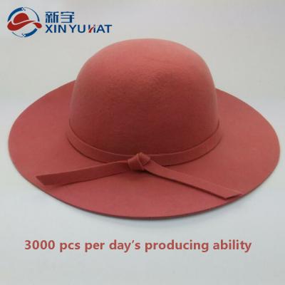 China High Quality Womens Thrower Hat Pink Cozy Wool Felt 100% Wool for sale