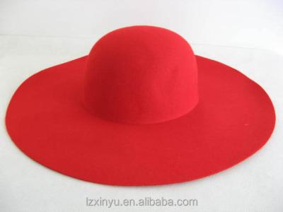 China Eco - Friendly Merino Wool Felt Large Wide Brim Ladies Floppy Blanket Hat for sale