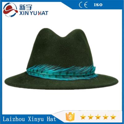 China Eco - Friendly Feather Band Personalized Fedora Hats for sale