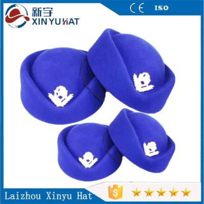 China 100% Eco-friendly Wool Felt Formal Airline Stewardess Hat for sale