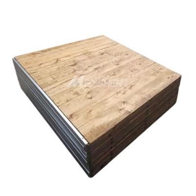 China Double Faced Oil Treated Solid Wood Pallet For Cement Brick Machine Brick Pallet for sale