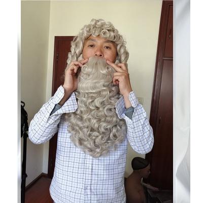 China Super Wave Sisha Claus Synthetic Wig and Beard Set for sale