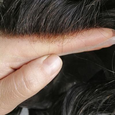 China Cheap Swiss Mens Hair Lace Front Hairpieces For Black Men for sale