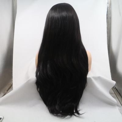 China Silky Straight Synthetic Lace Front Long Straight Wigs for sale