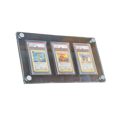 China Wholesale Handmade Mordern Pokmon UV Filtering Clear Rated Map PSA Slab Display Frame - 5x1 With 4 Mounts for sale