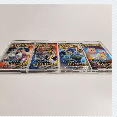 China Pokemon Booster 4 Pack Frame Display Case Acrylic Premium Quality / Framing Acrylic Grade for sale