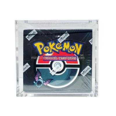 China MINGSHI Pokemon Display Box Booster Box Protective Case Acrylic Display Box with Magnetic for Booster Evolutions X/Y and ETB Box for sale