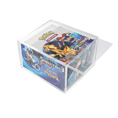 China Modern Customized Popular Acrylic Mingshi Pokemon Booster Crate Box Pokemon Card Storage Box for sale