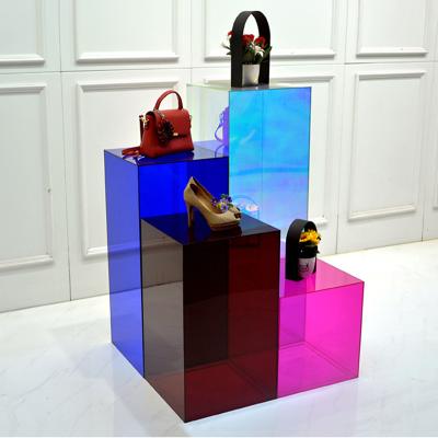 China Colorful Acrylic Hot Selling Showcase Display Box Best Selling Showcase Collection Showcase for sale