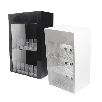 China Mordern Custom 5 Tier Box Dispenser Counter Top Acrylic E-Liquid Display Stand With Pusher for sale