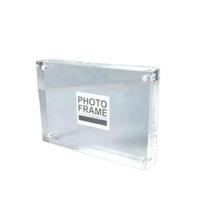 China Other MINGSHI Clear Double Sided Magnetic Acrylic Display Block Photo Frames for sale