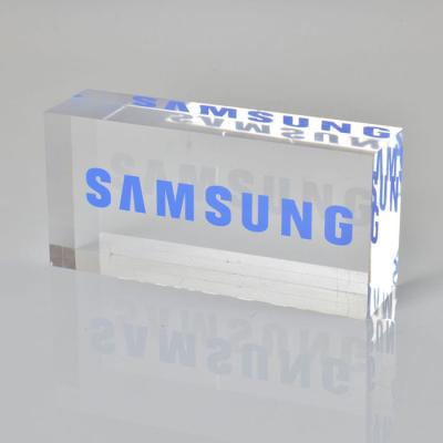 China High Quality Recyclable Custom Clear Acrylic Logo Display Block from MIINGSHI for sale