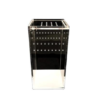 China Mingshi Tarantula Cage Breathable Acrylic Reptile Feeding Box Small Pet Cages For Sale for sale