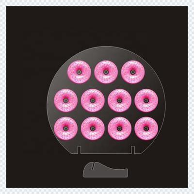 China MINGSHI High Clear Acrylic Perspex Round Donut Wall Donut Display Rack for sale