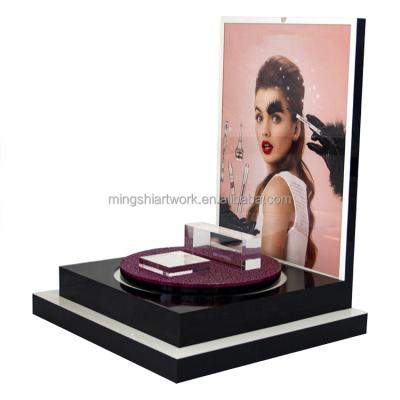 China Mingshi Modern Customized Fashionable Makeup Products The Cosmetic Display Stand Store Display Rack for sale