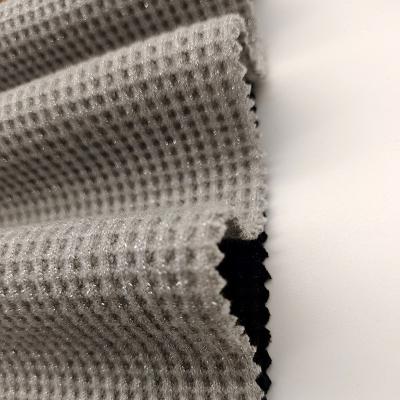 China Shrink-Resistant Double-sided Walf Checks Anti-bacteria Combed Cotton Metallic Polyester Knitted Fabric For Clothing for sale