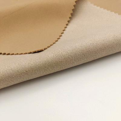 China Brushed Sueded Yingyu Keqiao Hot Sale 95%Polyester 5%Spandex 340GSM Stretch Suede Dress Shirt Fabric Knitting Product For Garment And Toy for sale