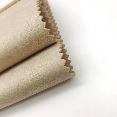 China Brushed Sueded Yingyu Keqiao Hot Sale 100%Polyester Stretch Suede Dress Shirt Fabric Knitting Product For Garment for sale