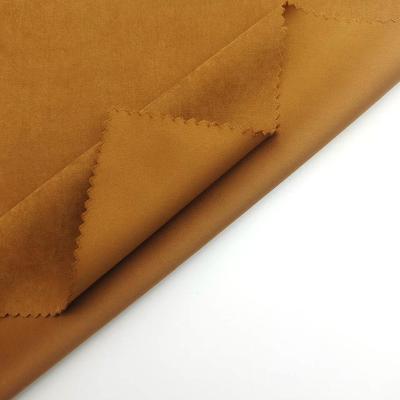 China Sustainable Free Sample Available Faux Leather Suede Fabric Black Scuba Suede Knitted Fabric for sale