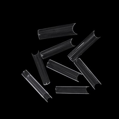 China Factory 440pcs Nail Tips Square Nail Straight False Nail Tips ABS French Soft Clear Coffin Long Straight Fit French Soft Gel Nail Tips for sale