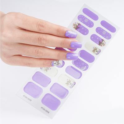 China Christmas Nail Stickers Custom Logo Nail Wraps Winter Snow Beer Semi Cured Gel Nail Stickers Christmas for sale