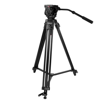 Cina KINGJOY Newest 3-section Lightweight Heavy Duty Aluminum Stable Video Tripod VT-2100L for Camcorder Photography in vendita