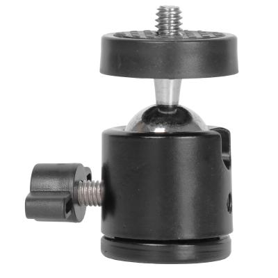 China Universal Aluminum 360 degree Rotational Mini Ball Head with 1/4 inch Camera Screw en venta