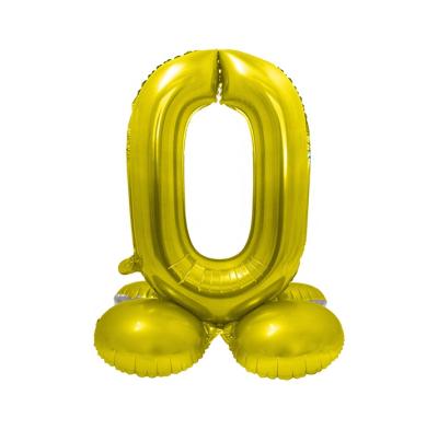 China Wholesale 34 inch position number shape foil balloon gold gift toy for party decoration for sale