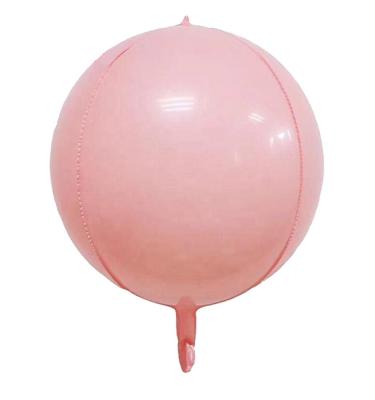 China Pink Balloon Party Advertising Toy 4D Sphere Shaped Balloon Macaron Birthday Square Foil Balloon for sale