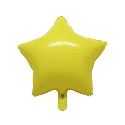 China Advertising Toy Amazon Party 18 Inch For Adults With Metallic Foil Helium Balloons Yellow Metallic Foil Balloons Star Shaped Macaron for sale