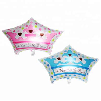 China Advertising Toy Wholesale balloons new baby foil globos for babyshower baby crown hat for sale