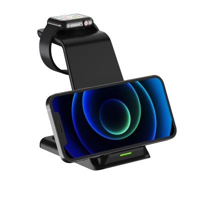 China Hot 2021 New Products 3in1 High Speed ​​Universal Multi Function Phone Holder Wireless Earphone Charger for sale