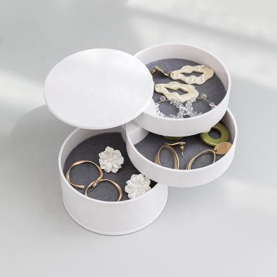 China Workable 4 Layer Jewelry Organizer Turntables With Lid for sale