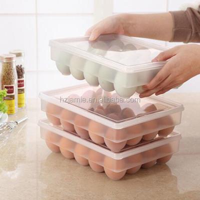 China Kitchen Egg Storage Container Plastic Stocked Egg Storage Box for sale