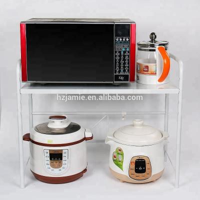 China 2 Tier Kitchen Shelving Microwave Oven Rack Metal Oven Sustainable Shelving Storage for sale