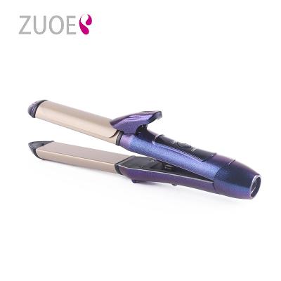 China Professional Infrared Ceramic Hair Curling Iron Custom Flat Irons Electric Ceramic Straightener and Curler 2 in 1 Hair Iron for sale