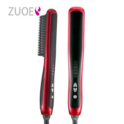 China Muti-functional Electric Hair Brush Room Temperature Hair Straightener Professional Hair Straighter Brush Different Colors With Comb for sale