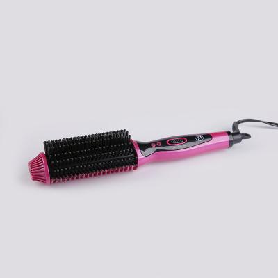 China Household Hotel Salon High Quality Professional Hair Curler with Brush LCD Indication Hair Straightener Curler for sale