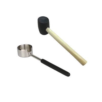 China Sustainable Food Grade And Durable Kitchen Instruments Coconut Opener Set Solid Coconut Opener With Hammer Mallet for sale