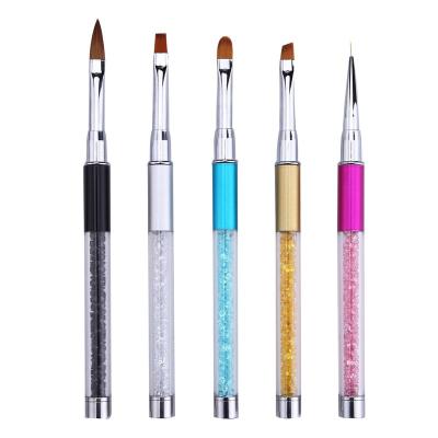 China NAIL Nail Art Rhinestone Handle Carving Brush Acrylic UV Gel Nails French Lines Coating Study Drawing Pen DIY for sale