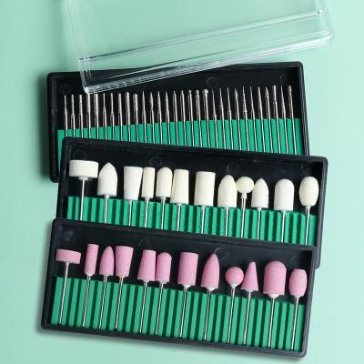 China EMERY Nail Art Drill Bits Sets Pedicure Nail File File Nail Art Tools Accessories 5pcs/12pcs/30pcs Grinding Head Kit for sale