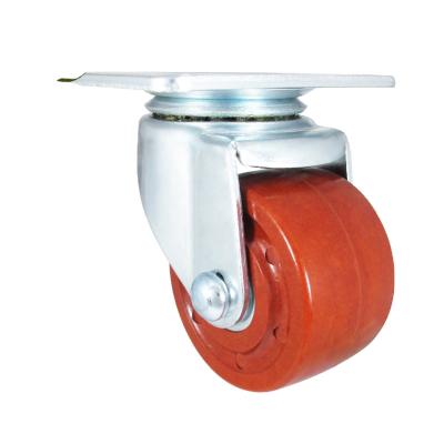 China 3 Heavy Duty Stainless Steel Swivel Flat Free Red Phenolic Resin Caster Wheels for sale