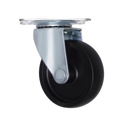 China Flat Freestanding PP Caster Furniture Rack Plate 1.5 Inch Rotary Caster Wheel for sale