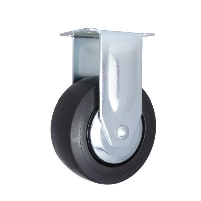 China Traditional 125mm Heavy Duty Dolly Fixed TPR Casters For Furniture Equipment Wheels for sale