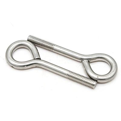 China Boat M6*55 mm Yellow Galvanized Stainless Steel A2 A4 904L Carbon Steel Grade 4.8 NO8020 Titanium Alloy Eye Bolt for sale