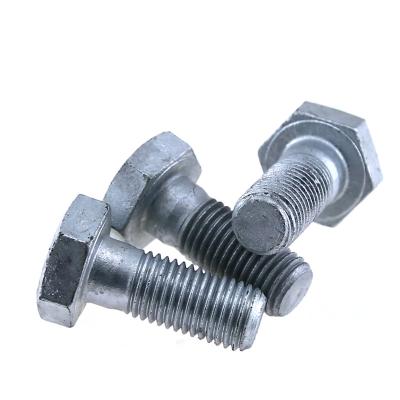 China Surface Is Smooth Best Price DIN931 Grade 8.8 Galvanized Zinc Bolt Nuts And HDG Washer for sale