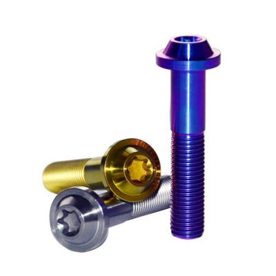 China Factory M7x1x32mm Titanium GR2 12pt Titanium Bolt Split Car Rim Bolt for sale