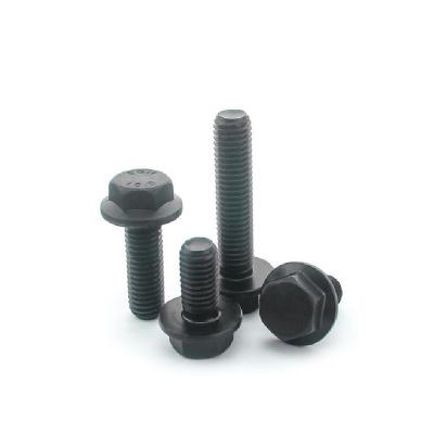 China Black Oxide UNF UNC M8 M10*1.5 Good Price DIN 6921 High Strength Alloy Steel Hex Flange Construction Bolts OEM Free Sample for sale