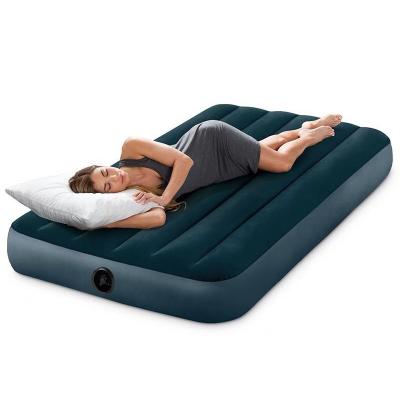 China Foldable KING DURA-BEAM SERIES GREEN DOWNY AIR MATTRESS INTEX-64735 Air Bed Mattress Travel Car Single Inflatable Air Bed for sale